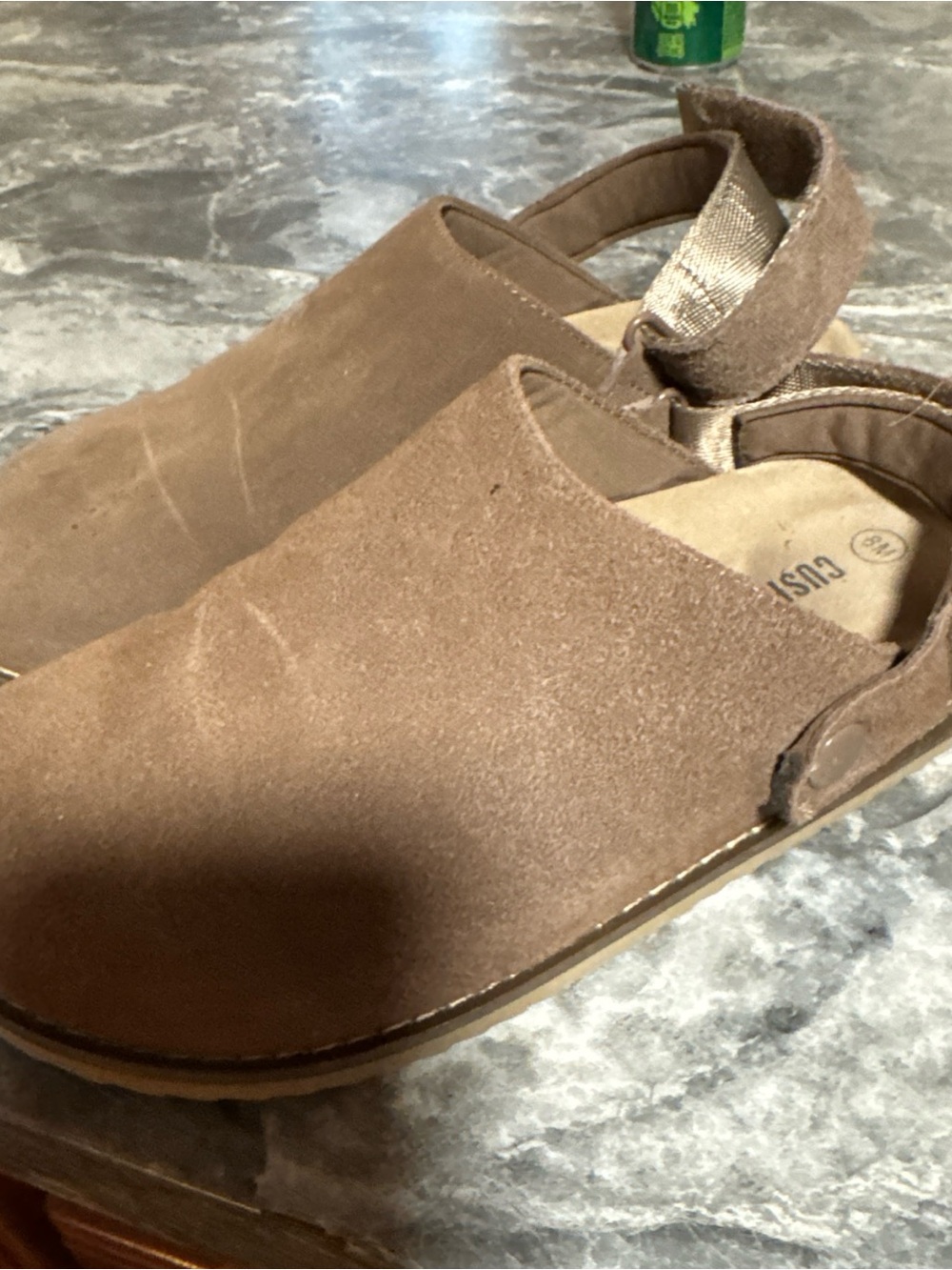 Cushionaire Brooklyn Suede Slingback Clog Womens US Size 8M Beige